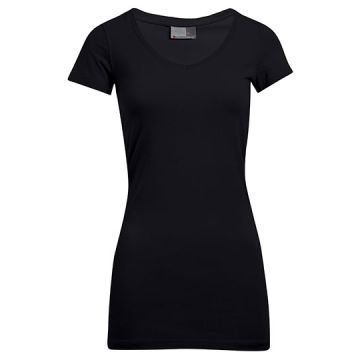 E3087 | Women´s Slim Fit V-Neck-T Long | 01/25