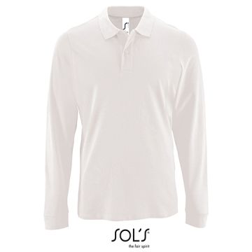 L02087 | Men´s Long-Sleeve Piqué Polo Shirt Perfect | 01/25