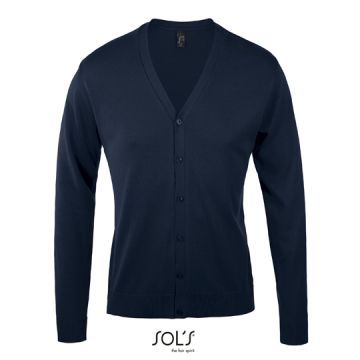 L418 | Men´s Golden V-Neck Knitted Cardigan | 01/25