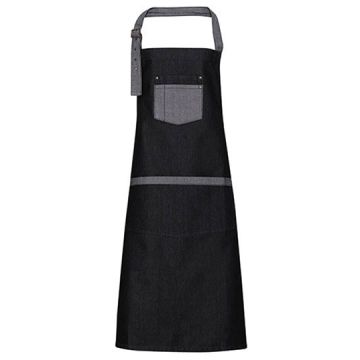 PW127 | Domain Contrast Denim Bib Apron | 01/25