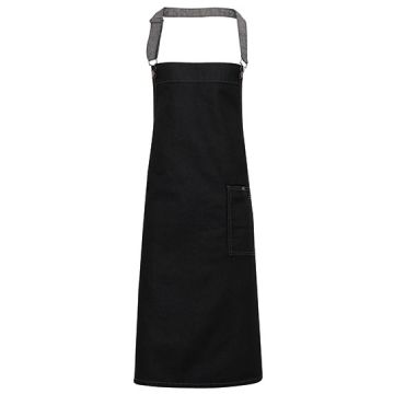 PW134 | District Waxed Look Denim Bib Apron | 01/25