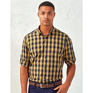 PW250 | Men´s Mulligan Check Cotton Long Sleeve Shirt | Prem