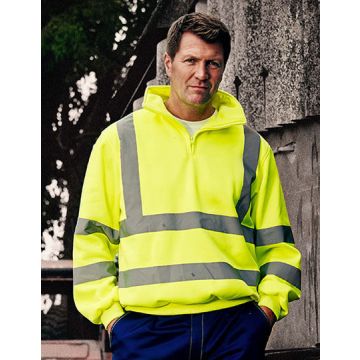 YKK06 | Hi-Vis 1/4 Zip Sweatshirt | 01/25