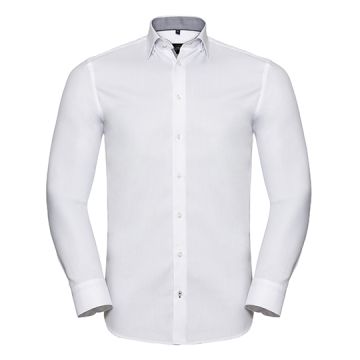 Z964 | Men´s L/S Tailored Contrast Herringbone Shirt | 01/25